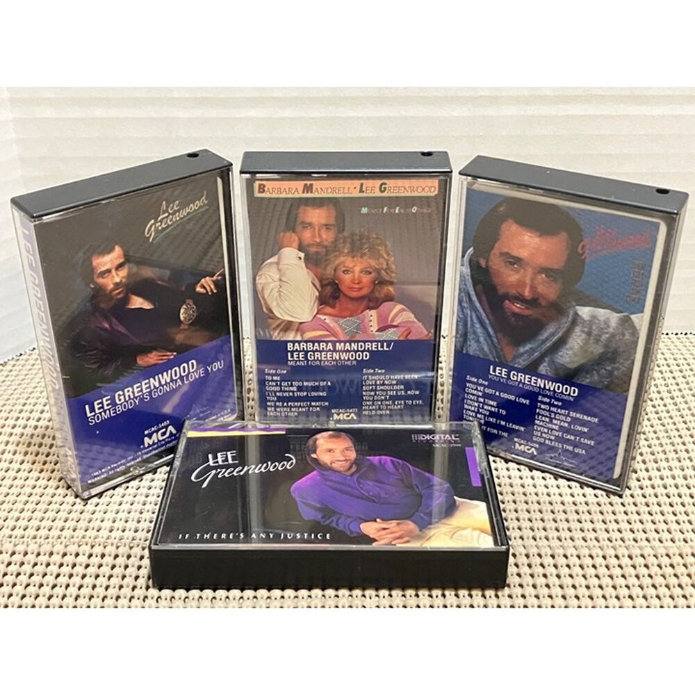 Lee Greenwood Cassette MCA Country Barbara Mandrell Lot Of 4
